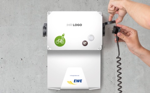 Sichern Sie sich eine Ladebox für E-Bikes von EWE.