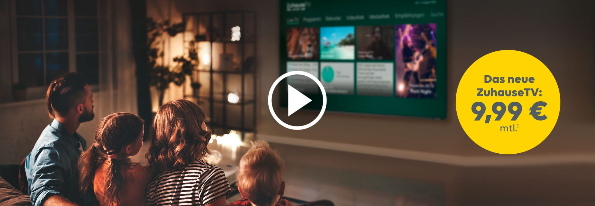 Genießen Sie mit ZuhauseTV Entertainment mit Komfort.